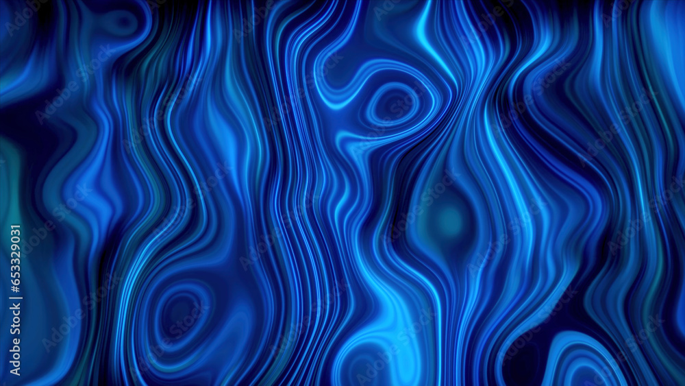 Poster bright liquid pattern with curved lines and pulsations. motion. beautiful psychedelic pattern with p