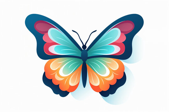 vector design, cute animal character of a butterfly