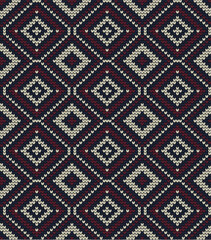 Knitted texture seamless pattern. Vector seamless background for banner, website, postcard, wallpaper, clothing and design. Festive Sweater Design. Seamless Knitted Pattern.