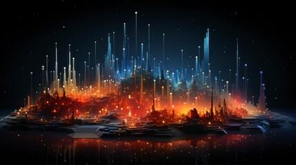 Abstract visualisation of data and technology