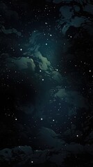 Fototapeta na wymiar Black friday sale cosmic shining background. Abstract deep black galaxy illustration. Starry night sky space horizontal template..