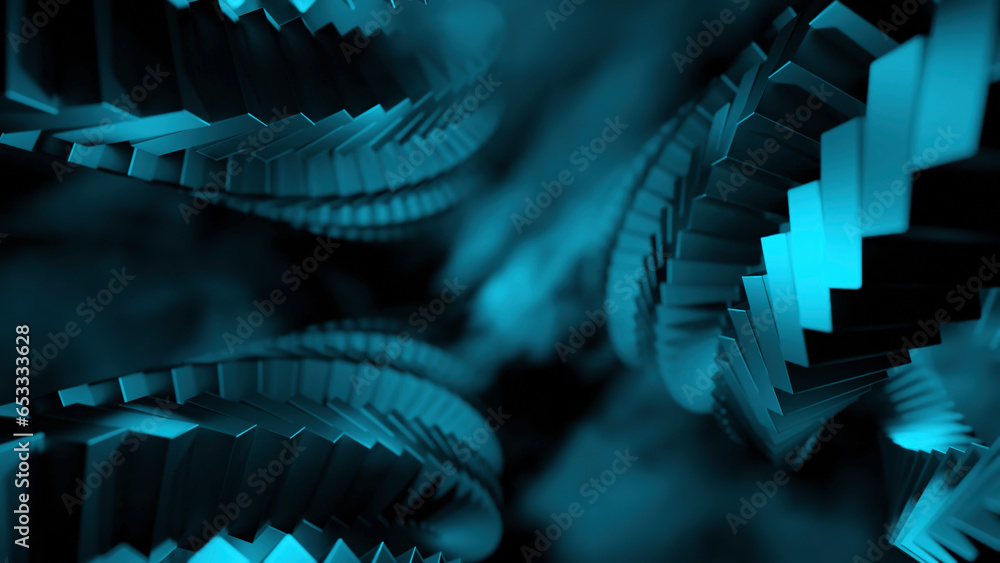 Poster spiral pillars with rotating background. design. dizzying animation with moving columns of spirals. 