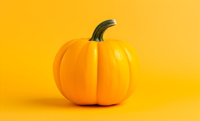 pumpkin on a yellow background best for halloween yellow pumpkin