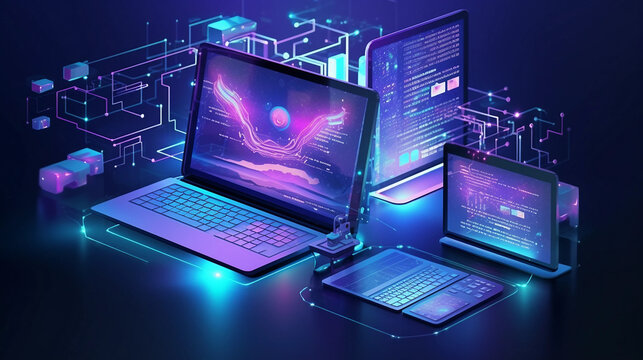 The creation of websites and coding for cross-platform development, ensuring that internet pages or web interfaces adjust seamlessly to screens on laptops, tablets, Generative Ai