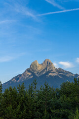 View of mountain against sky during summer, Pedraforca, Spain