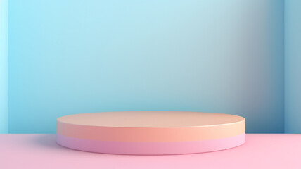 3d pastel podium for your product. Generative AI