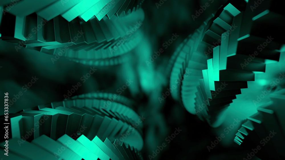 Poster spiral pillars with rotating background. design. dizzying animation with moving columns of spirals. 