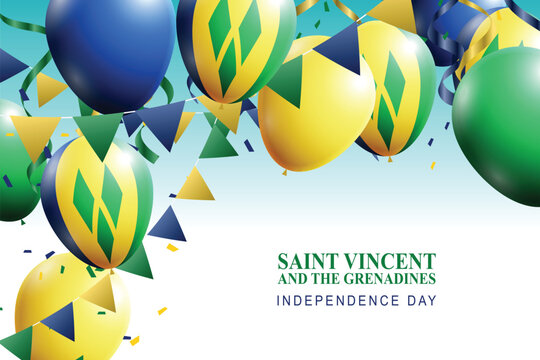 Saint Vincent and the Grenadines Independence Day background. - Powered by Adobe