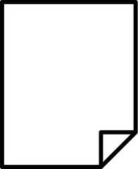 Piece of Paper Isolated Line Icon