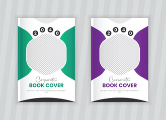 Professional book cover design and Corporate annual report cover template