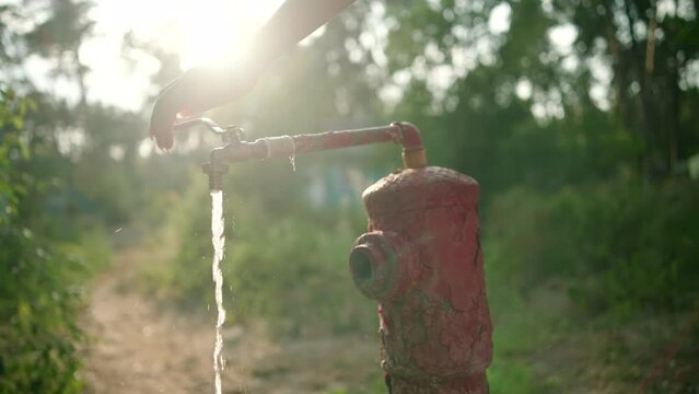 Flowing water supply valve stopcock handle	