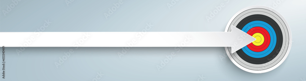 Sticker long arrow classic target header