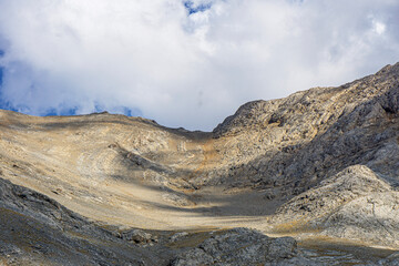 Scenic views of Medetsiz tepe (3524 m), which is the highest peak of Bolkar mountain, which is a...