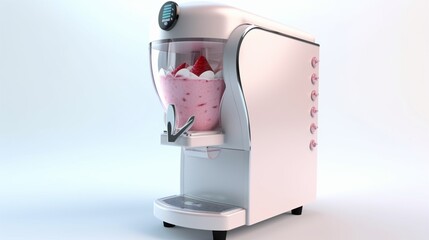 Fototapeta premium ice cream machine realistic isolated 8k white background.Generative AI