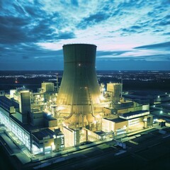 Sécurité renforcée des centrales nucléaires - obrazy, fototapety, plakaty
