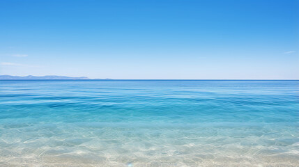 Fototapeta na wymiar landscape of the sea, ocean with calm water, complete calm 