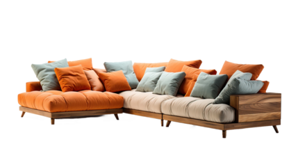 Sectional sofa isolated on white background