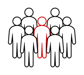 Symbol, ikona ludzi. Plik wektorowy.