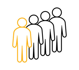 Symbol, ikona ludzi. Plik wektorowy.