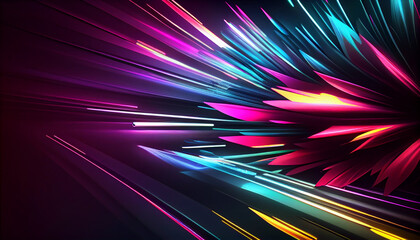 Abstact Background neon light Vibrant highspeed, background, Ai generated image