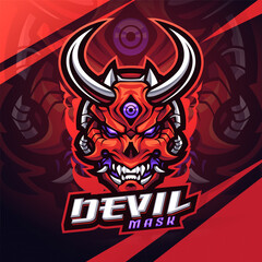 Devil mask esport mascot logo design