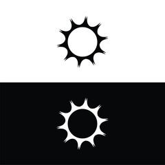 Black and white circle vector logo template design