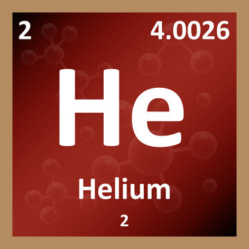 Modern periodic table element Helium illustration