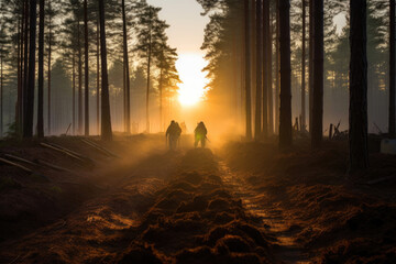 Pine Forest Secrets Unveiled at Dusk