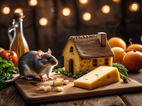 A Mouse&rsquo;s Dream: A Cheese House with Veggies