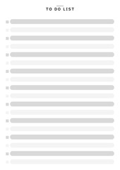 To-Do Planner Template Sheet, Minimal and Simple To-Do Planner Template