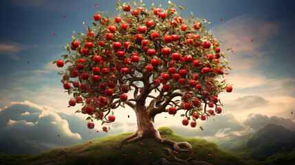 Apple tree  - obrazy, fototapety, plakaty