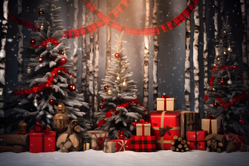 christmas background photography Made with Generative AI