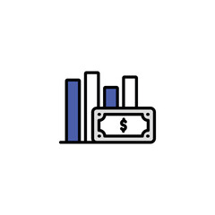Profit icon design with white background stock illustration