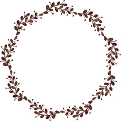 Vector Hand drawn floral wreath and frame © oxamatter