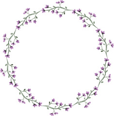 Vector Hand drawn floral wreath and frame