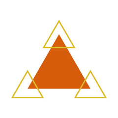 abstract triangle geometric with line