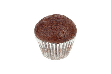 cupcake, delicious cupcake with chocolate dough, isolated from background