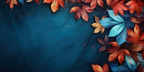 Autumn symphony. Nature colorful overture. Vibrant fall palette. Leaves in october splendor. Golden days of november. Foliage in sunlight. Burst of nature beauty - obrazy, fototapety, plakaty