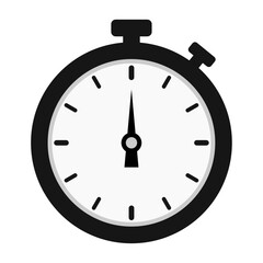 Stopwatch Clock PNG Flat Vector Transparent Background Editable Asset