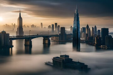 Fototapeta premium city skyline at night