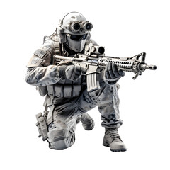 Fototapeta premium a soldier on fire