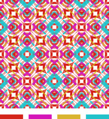 Colorful, Geometric Chalk Texture, Vector Seamless Repeating Pattern Tile 