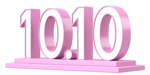 10.10 sale. October sale. 3D illustration.