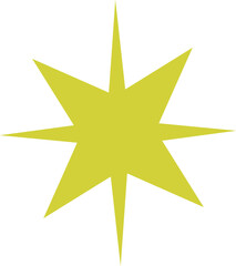 Collection of Set of Gold Glitter and Stars on White Background