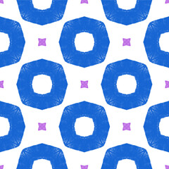 Blue Purple Geometric Chalk Texture, Vector Seamless Repeating Pattern Tile 