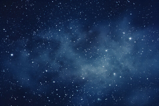 Stars on a Dark Blue Night Sky