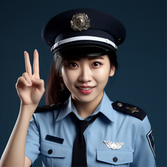 officer, chinese policeman as female 