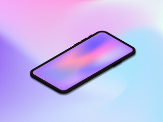 Mobile app with phone screen and social media applications