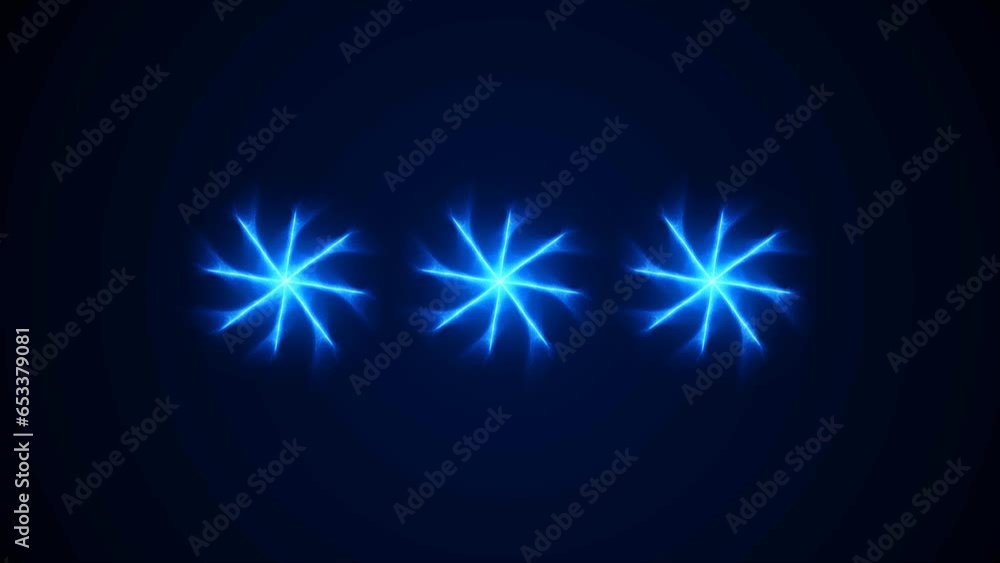 Poster neon animated intro energy loading icon. a chaotic tangle of blue rotating neon geometric shapes. a 