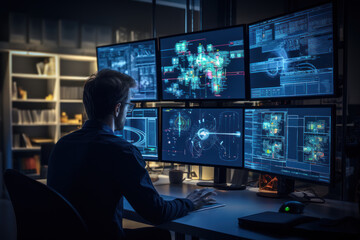 An engineer is using creative methods to design a set of intelligent system equipment
